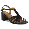 Maciejka Women's Leather Heeled Black Sandals