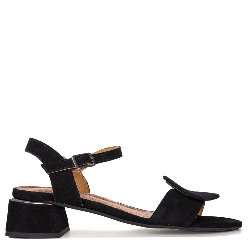 Maciejka Suede Ornamental Sandals Black 5198A-01/00-5