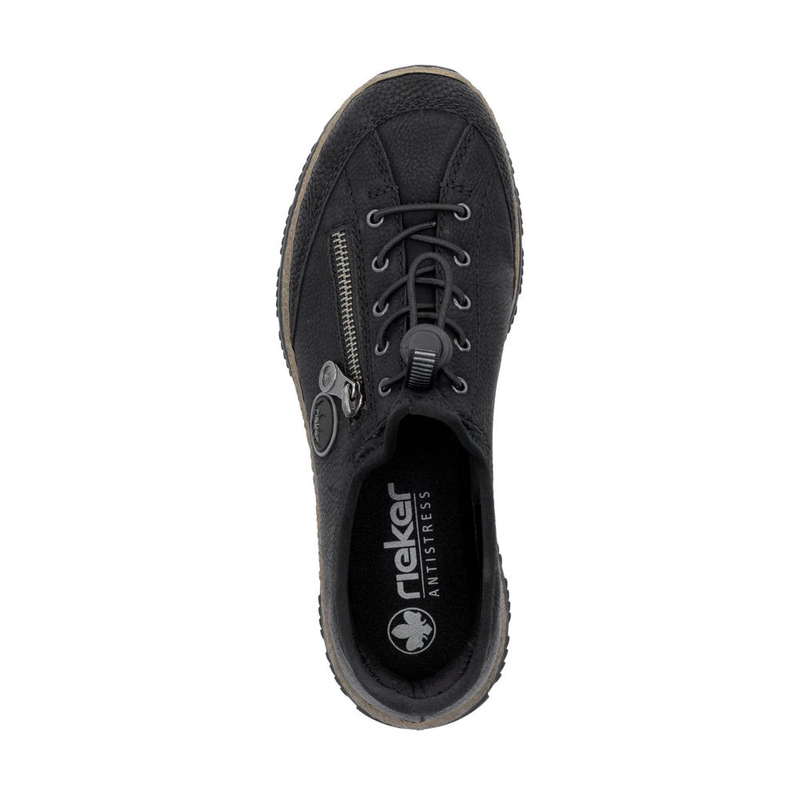 Rieker Sneakersy Półbuty Damskie Czarne