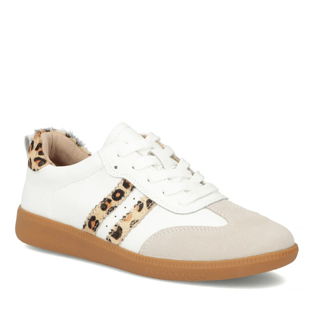 Filippo Skórzane Półbuty Damskie Biały Leopard DP7508-26-WH-LEO