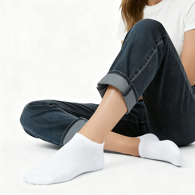 Filippo Bamboo Socks Low Cut 3-Pack White SD-SO02-WH