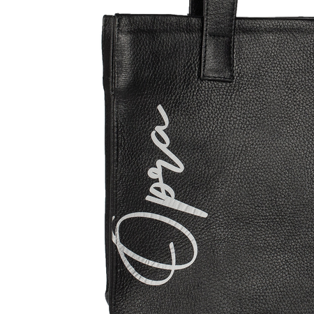 OPRA Women's leather Open Black handbag