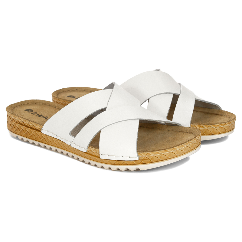 Inblu Women's Slides White