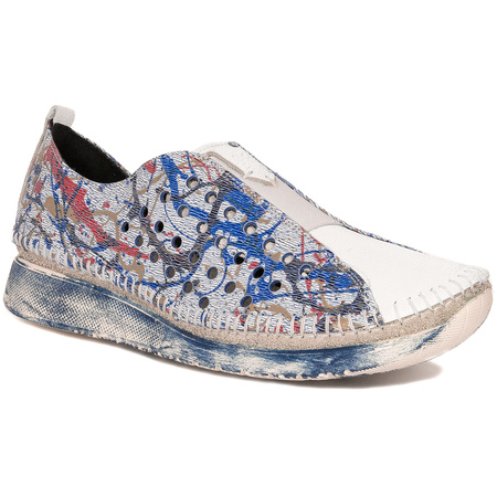 Maciejka Women's leather shoes White Blue