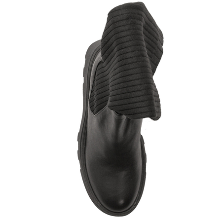 Black Venezia Black leather boots