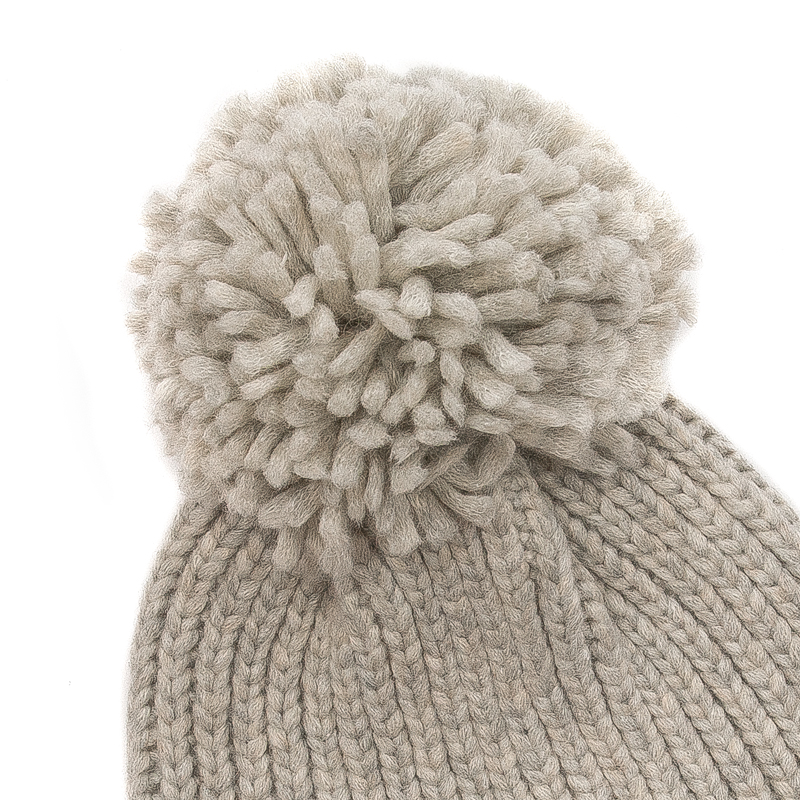 Czapka UGG 20165-LGRY W Chunky Rib Knit Beanie W Pom Light Grey