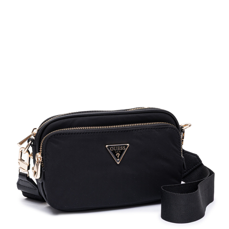 Guess Eco Gemma Double Zip Crossbody Bag Black HWEYG839572-BLACK