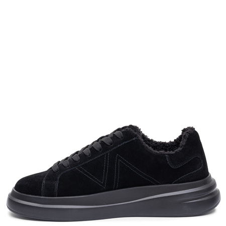 Guess Black Leather Men's Sneakers Insulated Black FMFEAL-LEM12-BLK