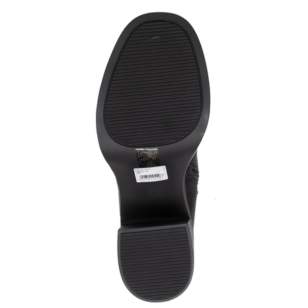 T. Sokolski Skórzane Botki Na Platformie Czarne HW-Z25-128-BLK