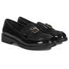 S.Barski Mokasyny damskie Black Patent czarne lakierowane