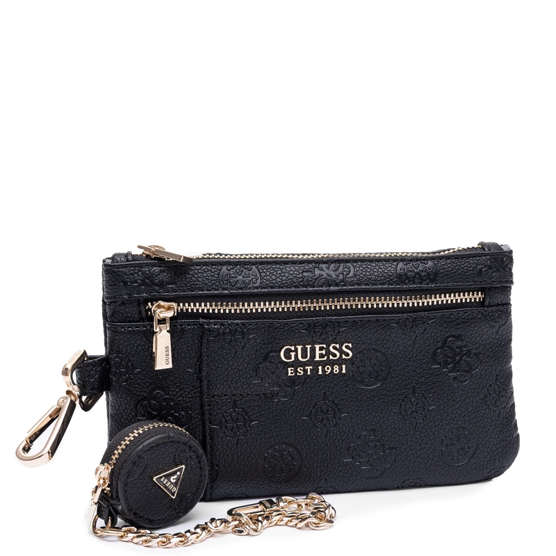 Guess Kasinta Debossed Monogram Pouch Wallet Black TXDP2222060-BLACK