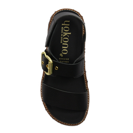 Yokono Women's Sandals Leather Black