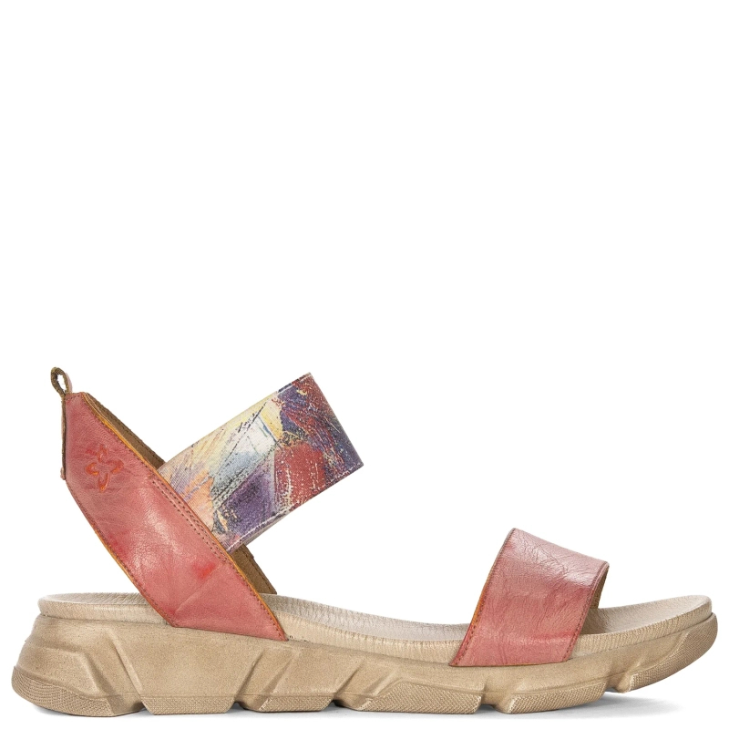Maciejka Women's Red Beige Sandals
