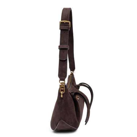 Guess Elegant Faux Suede Shoulder Bag Brown HWSG2237180-ESPRESSO