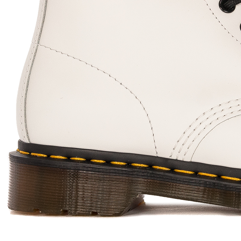 Dr. Martens Botki glany damskie skórzane 1460 White