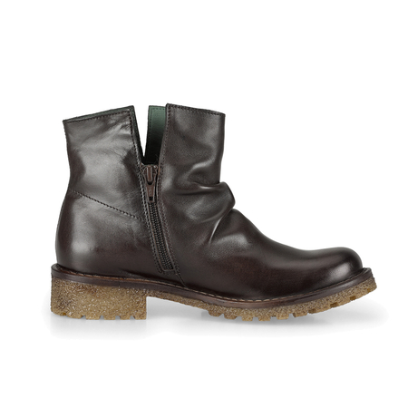 Felmini Women's Brown Leather Ankle Boots
