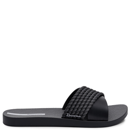 Ipanema Street Klapki Damskie z Plecionym Paskiem Czarne 83244-20766-BK