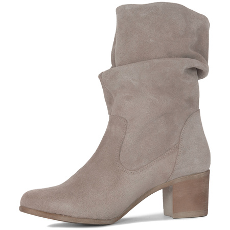 Maciejka Women's Leather Velour Boots Beige
