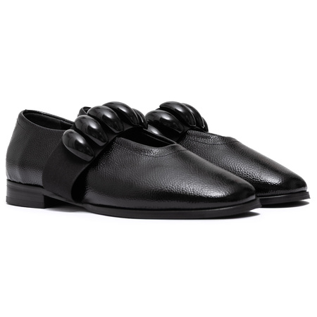 Boccato Women's Leather Patent Black Shoes
