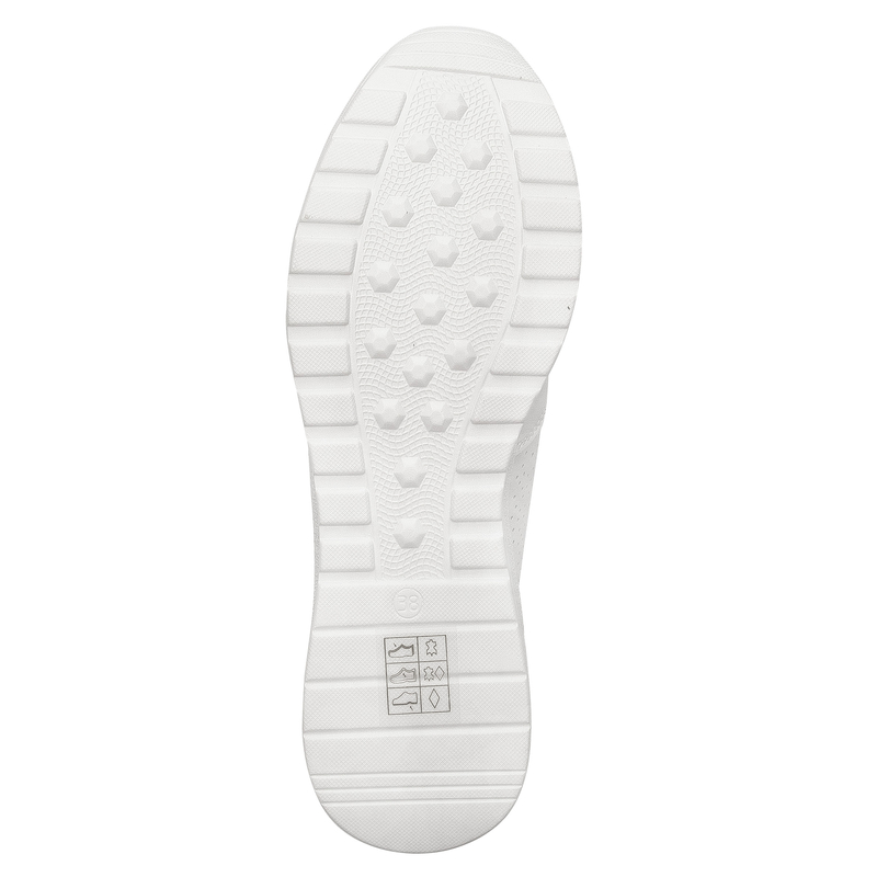 S.Barski Sneakersy damskie na platformie biało-złote