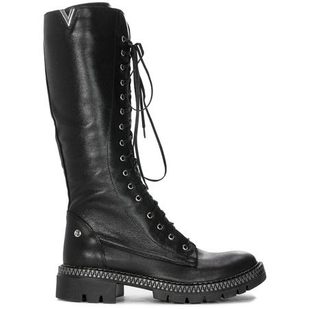 Maciejka Black Women's Lace-Up Boots