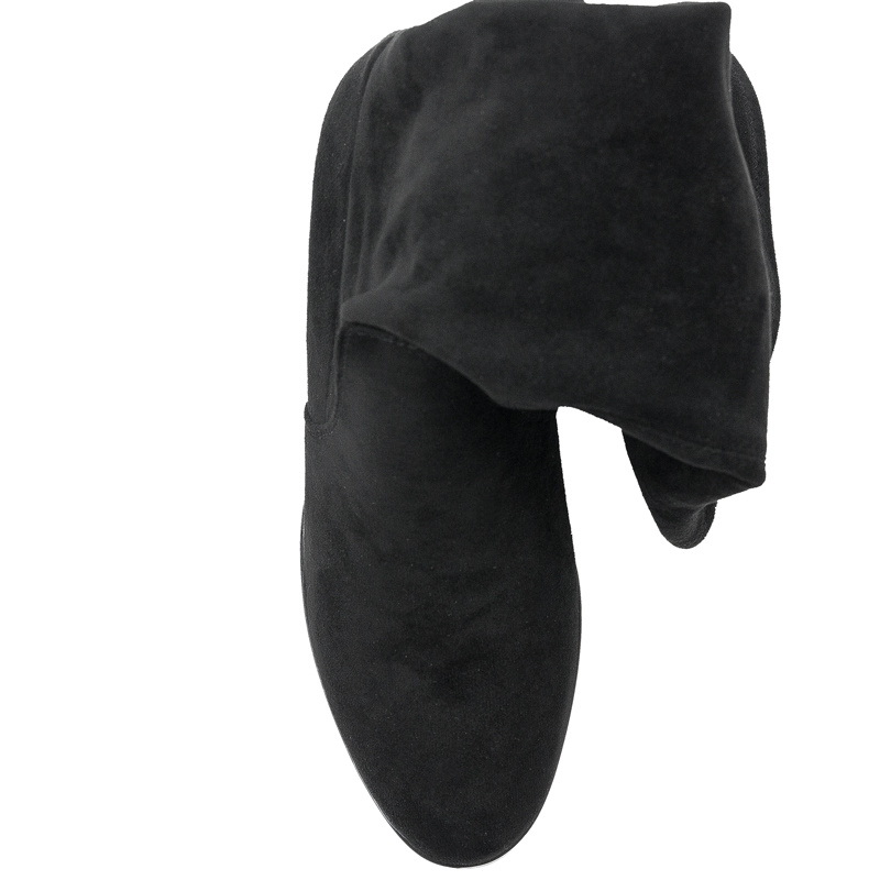 Sergio Leone KZ 205 Black Lycra Knee-High Boots