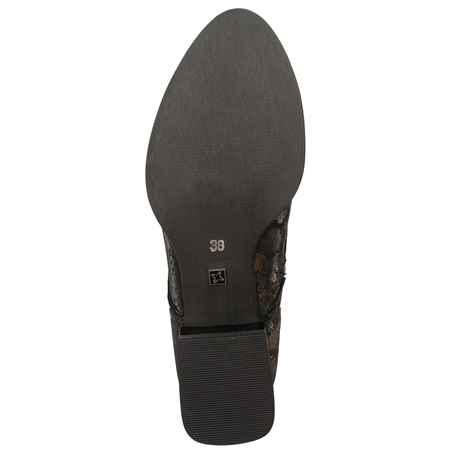 Maciejka Women's Leather Boots Black and Gold