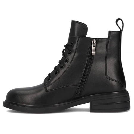 Filippo Black Leather Women's Boots
