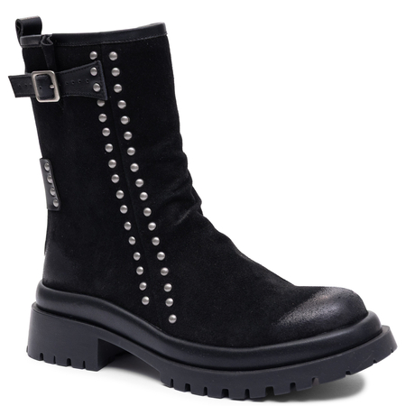 Maciejka Women's Leather Ankle Boots with Zipper Black K7727-01/00-7