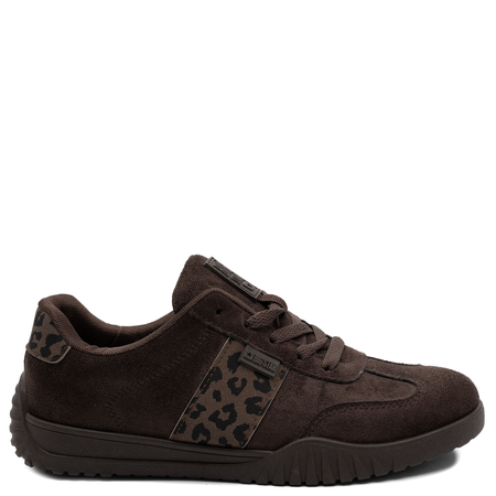 Big Star Suede Fabric Sneakers With Animal Print Brown TT274265-BROWN