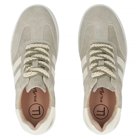 Filippo Leather Platform Sneakers Green DP7512-26-KH