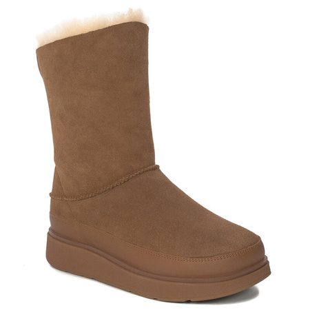 FitFlop Women's Boots Gen-ff Short Double Faced Shearling Booots Desert Tan 