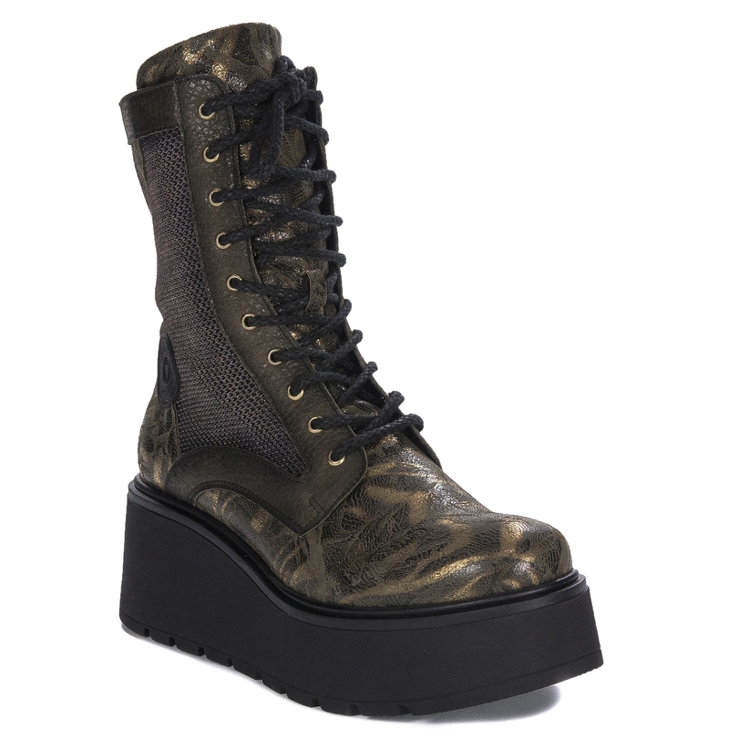 Maciejka 06720-25/00-8 platformGreen + Gold Boots