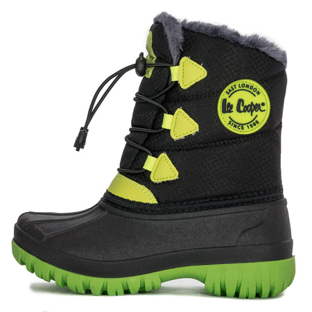 Lee Cooper Śniegowce buty zimowe dziecięce chłopięce Black czarne