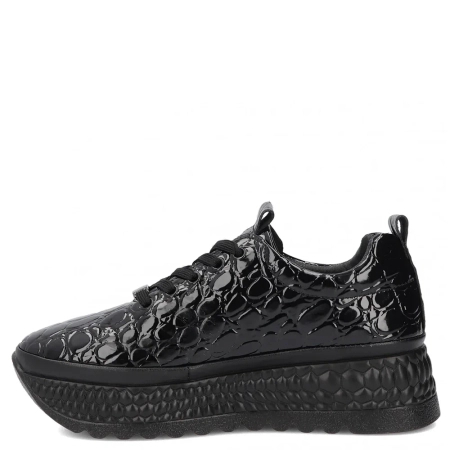 Filippo Leather Croco Platform Sneakers Black DP7284-26-BK-CR