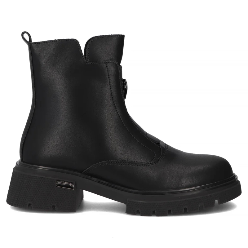 Filippo Insulated Leather Ankle Boots Platform Black DBT7148-25-BK