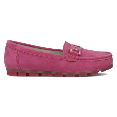 Filippo Women's Leather Moccasins Fuchsia