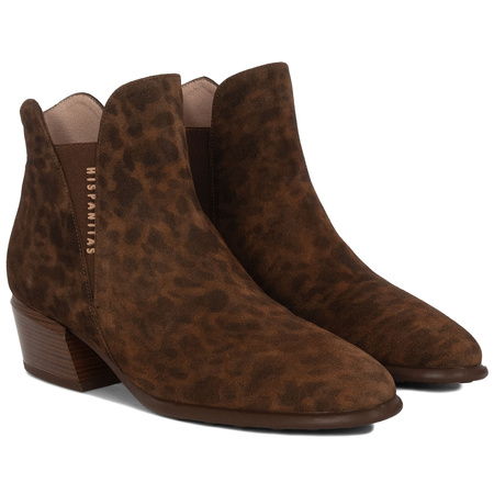 Hispanitas Women's Brown Ankle Boots with Heel