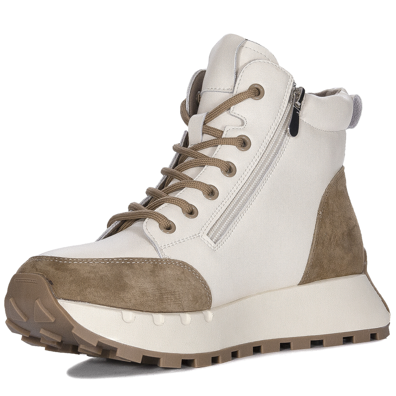 T.Sokolski Leather Women's White/Brown Boots