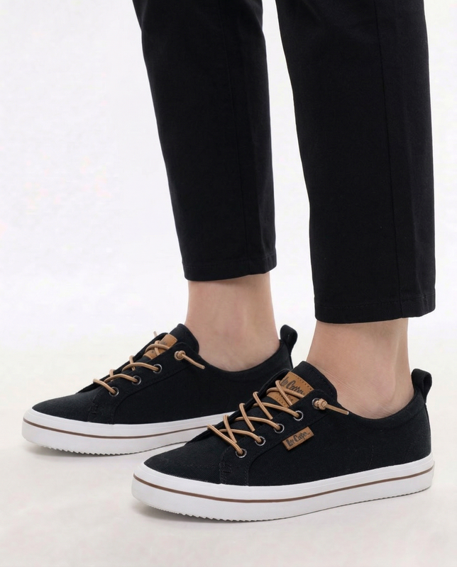 Lee Cooper Klasyczne Trampki Materiałowe Półbuty Niskie Czarny LCW-26-02-4059L