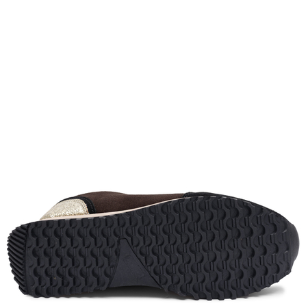 Maciejka Sneakersy Damskie Brązowe ze Złotymi Wstawkami M7360-02/00-7