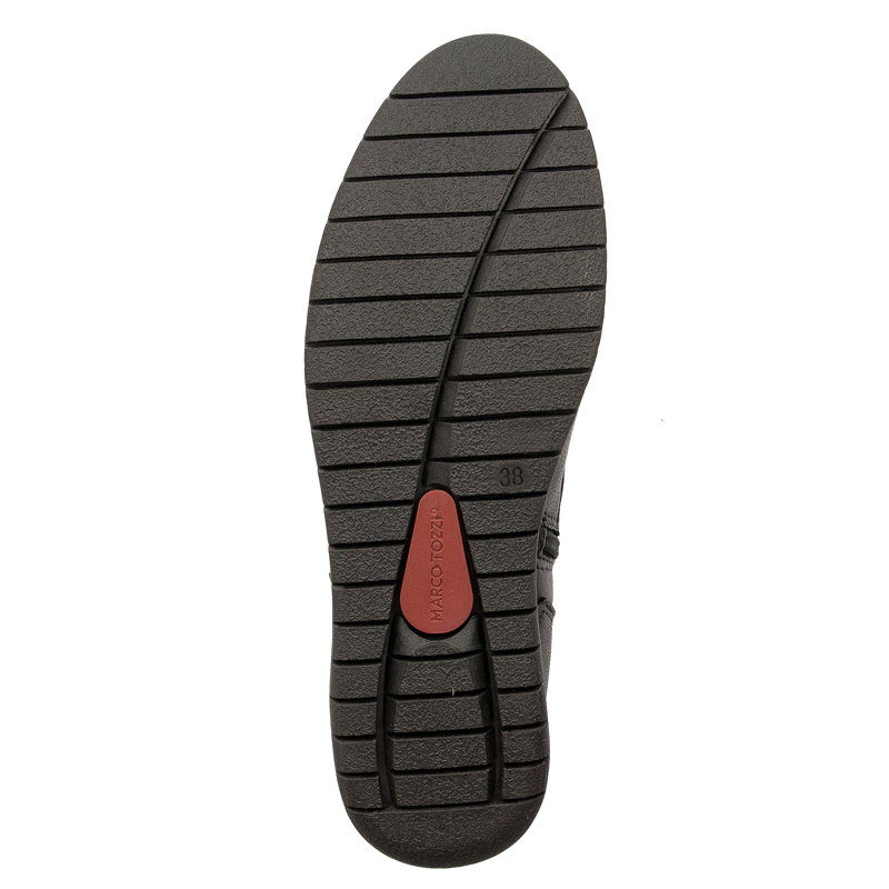 Marco Tozzi Black Comb leather Lace-up Boots