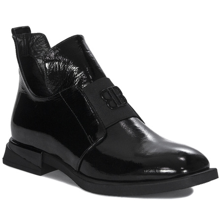 Boccato Women's Pattent Leather Boots Black