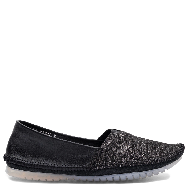 Maciejka Leather Loafers With Mosaic Front Lords Shoes Black 1930W-51/00-0