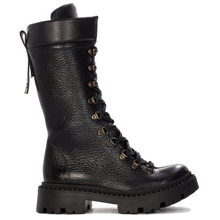Opra Ghalia Black Workery Damskie Skórzane