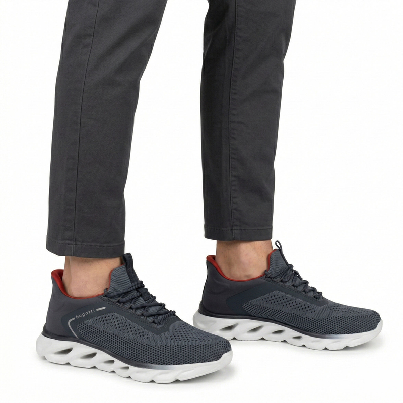 Bugatti Dynamic Series Sneakersy Sportowe Męskie Granatowe TT153085-DAR-BLUE