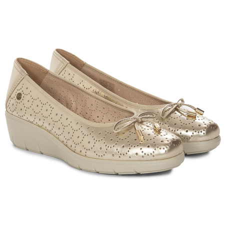 Maciejka Leather Women's Shoes Gold
