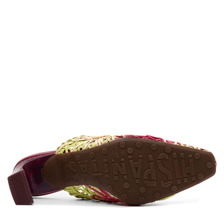 Hispanitas Woven Cutout Heeled Mules Multicolor HV264800-MULTIYEL