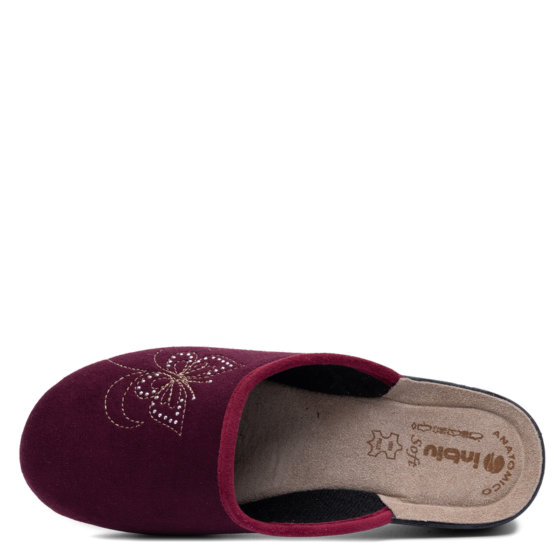 Inblu Elegant Burgundy Home Slippers Textile Comfort 4 cm LY000119
