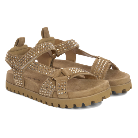 Alma En Pena Sandały damskie Suede Sand 